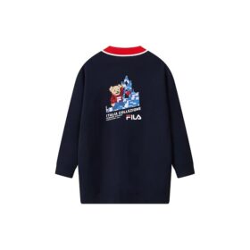 Abrigo de punto «Azul marino y rojo»