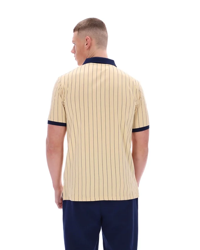 Beige clásico Polo clásico vintage a rayas BB1