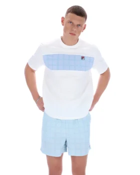 Camiseta blanca «Mano» con paneles cosidos
