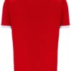 Camiseta con cuello y puños acanalados Marconi Essential en rojo chino