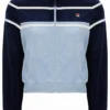 Camiseta corta con cremallera Giovana de Fila en azul marino