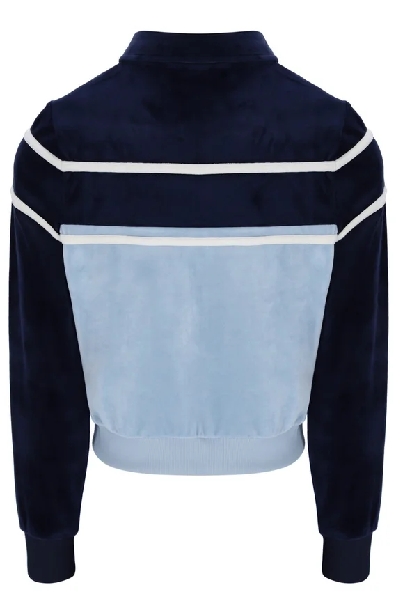 Camiseta corta con cremallera Giovana de Fila en azul marino