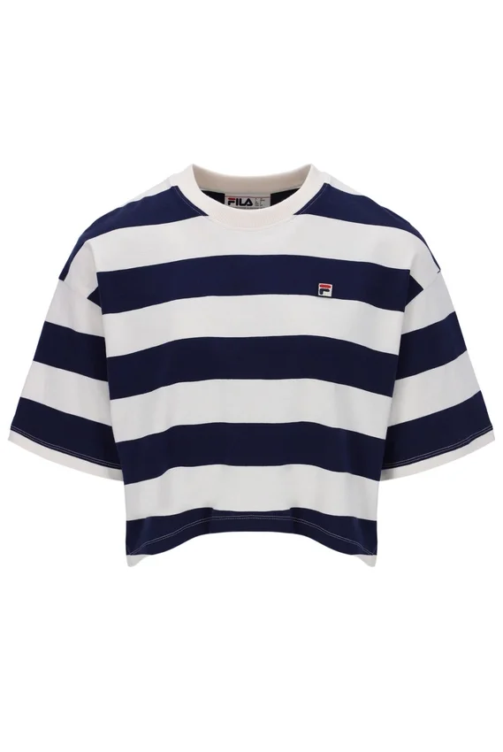 Camiseta corta y holgada «Genoa» de Fila en azul marino