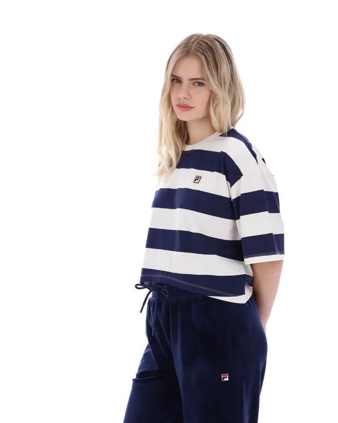 Camiseta corta y holgada «Genoa» de Fila en azul marino