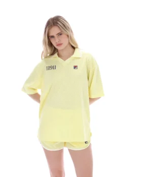 Camiseta de cuello de futbolista Vernazza en amarillo cera