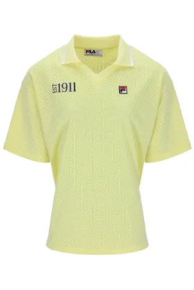 Camiseta de cuello de futbolista Vernazza en amarillo cera