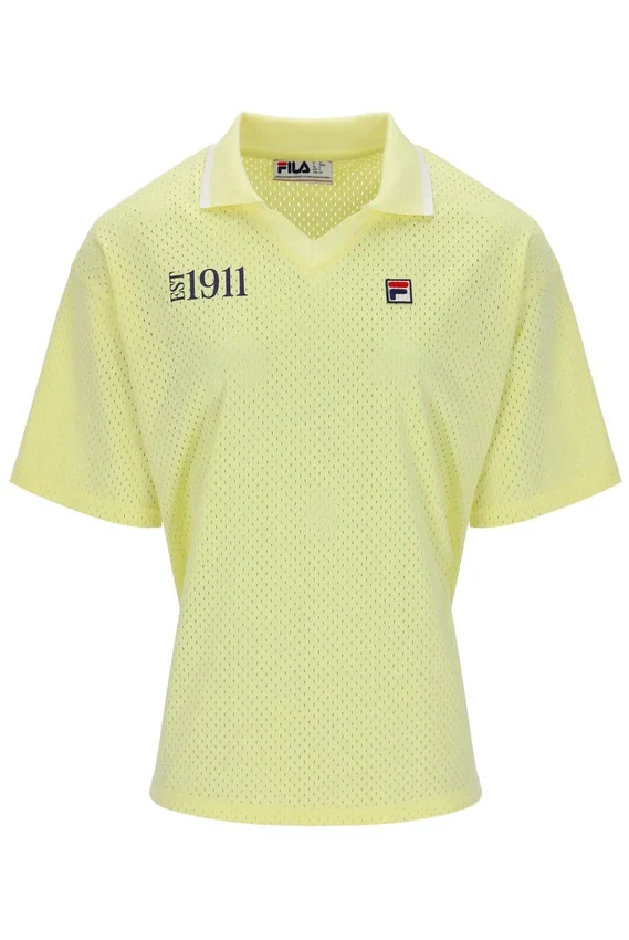 Camiseta de cuello de futbolista Vernazza en amarillo cera