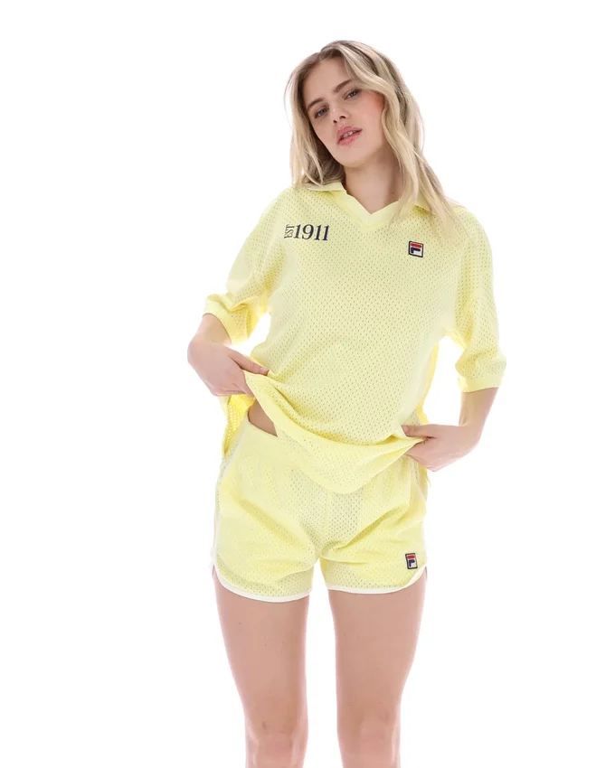 Camiseta de cuello de futbolista Vernazza en amarillo cera