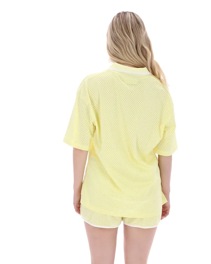 Camiseta de cuello de futbolista Vernazza en amarillo cera