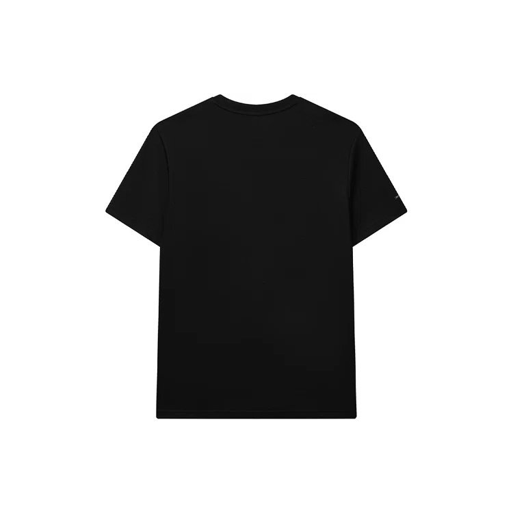 Camiseta de cuello redondo holgada con logo de letras, pantalones cortos, para hombre, negra
