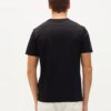 Camiseta de cuello redondo holgada con logo de letras, pantalones cortos, para hombre, negra