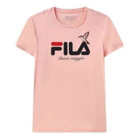 Camiseta de manga corta rosa «Logo Alphabet Sports» hipoalergénica