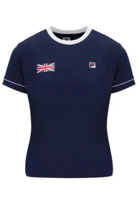 Camiseta de tenis para mujer «Navy Women's Tennis GB»
