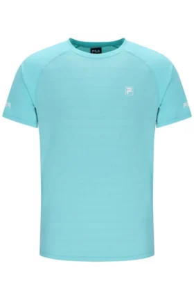 Camiseta de tenis unisex de cuello redondo en color aguamarina