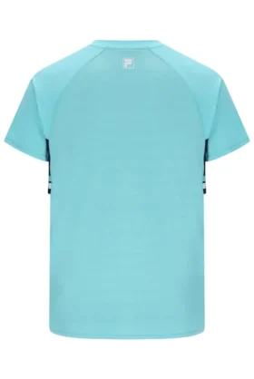 Camiseta de tenis unisex de cuello redondo en color aguamarina