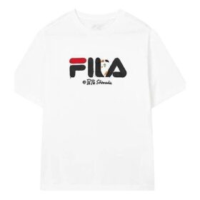 Camiseta deportiva de pantalones cortos para hombre Fila x Pepe Shimada, estilo casual, transpirable y con estampado, en color blanco