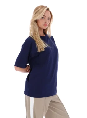 Camiseta estilo boyfriend Cinzia azul marino de Fila