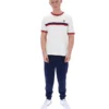 Camiseta «Gardenia Rosario» con rayas de felpa