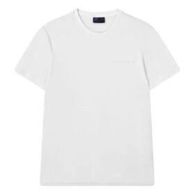 Camiseta informal de cuello redondo y pantalones cortos, blanca