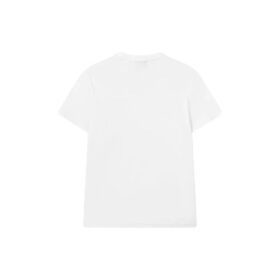 Camiseta informal de cuello redondo y pantalones cortos, blanca