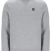 Camiseta Ramy F-Box de color gris jaspeado con cremallera de 1/4 y puños teñidos en hilo