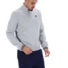 Camiseta Ramy F-Box de color gris jaspeado con cremallera de 1/4 y puños teñidos en hilo