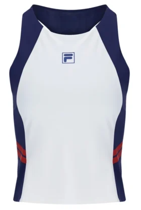 Camiseta sin mangas de tenis para mujer en azul marino