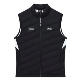 Chaleco sin mangas con cuello alto y estampado deportivo «Black White»