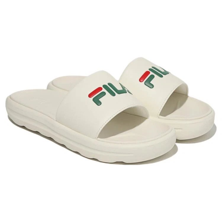 Chanclas Drifter V2 con logotipo grande «Crema»