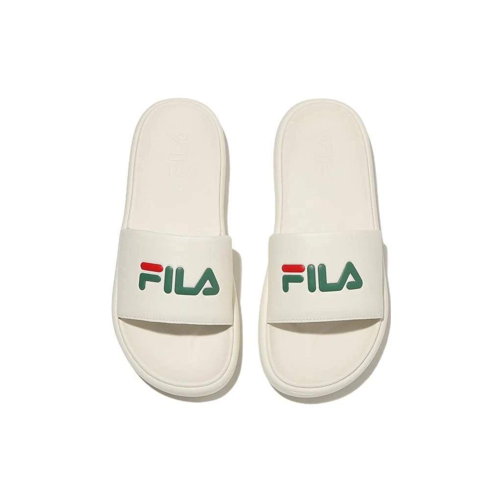 Chanclas Drifter V2 con logotipo grande «Crema»