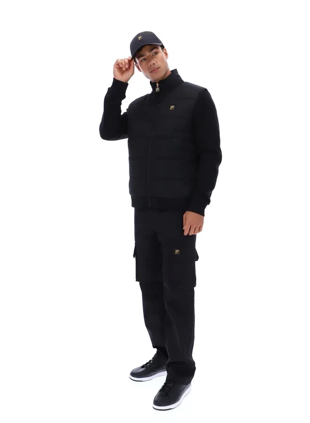 Chaqueta acolchada con cremallera completa «Jerry» en negro