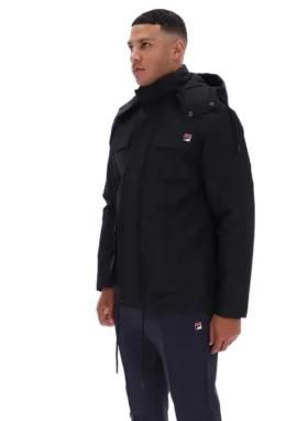 Chaqueta acolchada Liam Cargo negra
