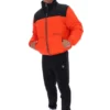 Chaqueta acolchada unisex Evan con paneles en color Tangerine Tango