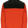 Chaqueta acolchada unisex Evan con paneles en color Tangerine Tango