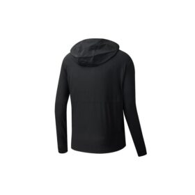 Chaqueta cargo de atletismo tejida con cremallera, negra