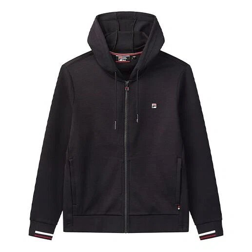 Chaqueta con capucha de punto y logotipo bordado, azul