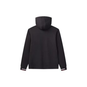Chaqueta con capucha de punto y logotipo bordado, azul