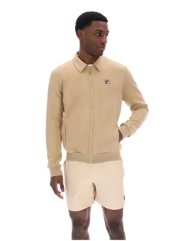 Chaqueta de ante Francesco en beige clásico