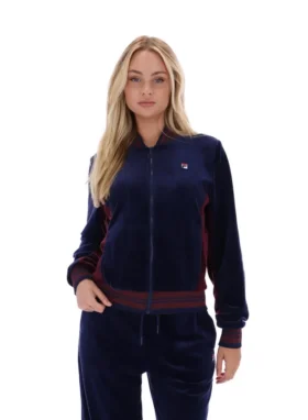 Chaqueta de béisbol con cremallera Fila Jenesis en azul marino