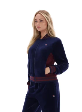 Chaqueta de béisbol con cremallera Fila Jenesis en azul marino