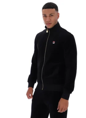 Chaqueta de chándal de terciopelo «Black Nero»
