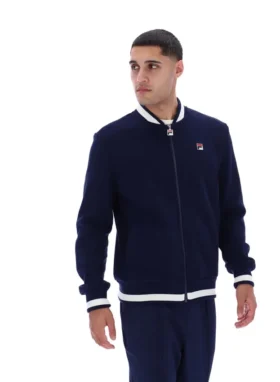 Chaqueta de punto tipo gofre «Gabe» de Fila en azul marino