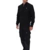 Chaqueta «Dean» negra de ante sintético con cremallera completa