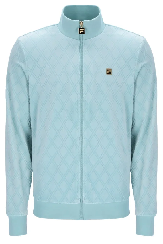 Chaqueta «Hanay» con relieve de rombos en azul Sterling