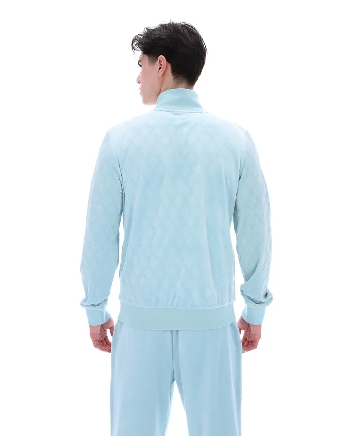 Chaqueta «Hanay» con relieve de rombos en azul Sterling