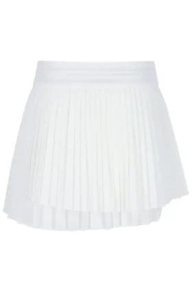 Falda de tenis cruzada plisada para mujer en blanco roto