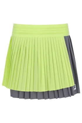 Falda de tenis plisada cruzada para mujer «Lemon»