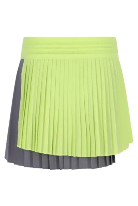 Falda de tenis plisada cruzada para mujer «Lemon»