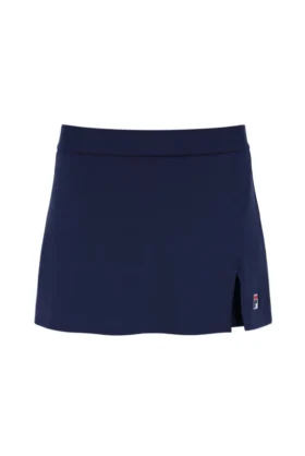 Faldapantalón de tenis con abertura para mujer, azul marino