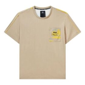 Fila x 3.1 Phillip Lim: camiseta deportiva de manga corta, cuello redondo, transpirable y con estampado del logotipo en el bolsillo, para hombre, color marrón